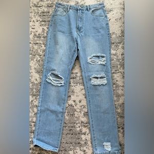 Distressed Mom Jeans